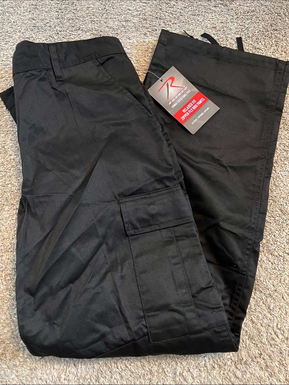 Rothco Men's Black Tactical BDU Cargo Pants